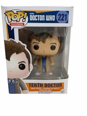Funko Pop #221 Doctor Who 10th Tenth Doctor Figure David Tennant Box Damage